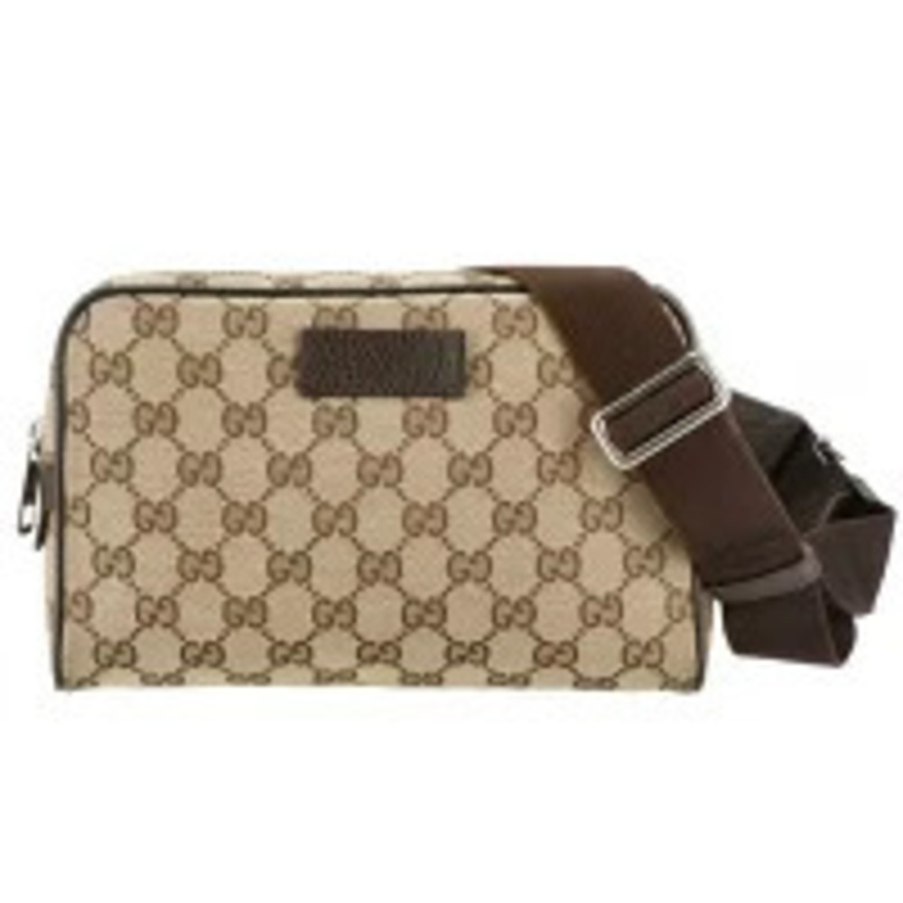 GUCCI GG Canvas Body Belt Bum Crossbody Bag AB
